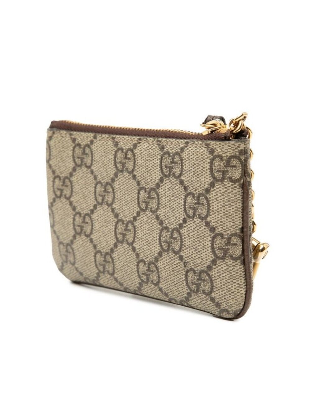 ★SOLD★ Gucci GG Supreme Coin Case Beige Leather 1 - Picture 2 of 7